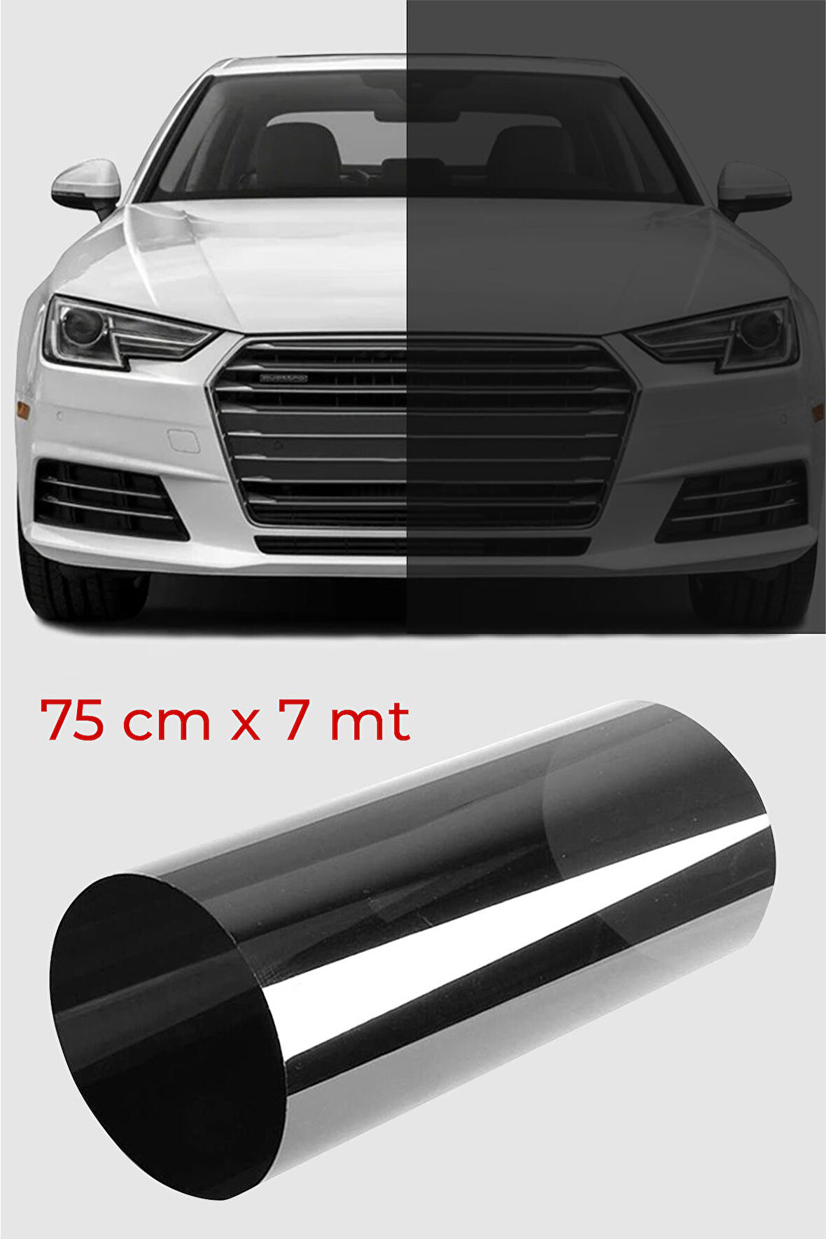 Cam Filmi Siyah Amerikan Çizilmez  Orta ton 75 cm x 7 metre