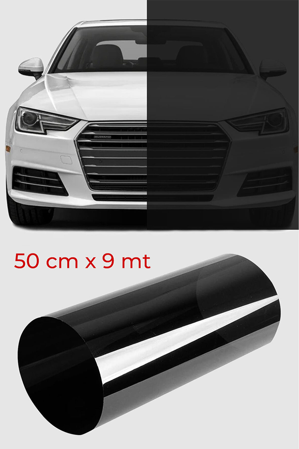 Cam Filmi Siyah Amerikan Çizilmez  Koyu ton 50 cm x 9 metre