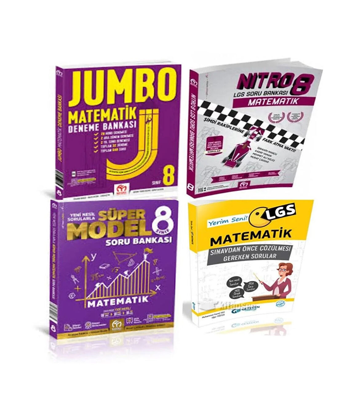 8. Sınıf Jumbo Matematik Deneme +Süper Model Soru Bankası +Nitro Soru Bankası Ve Yerim Seni Matematik