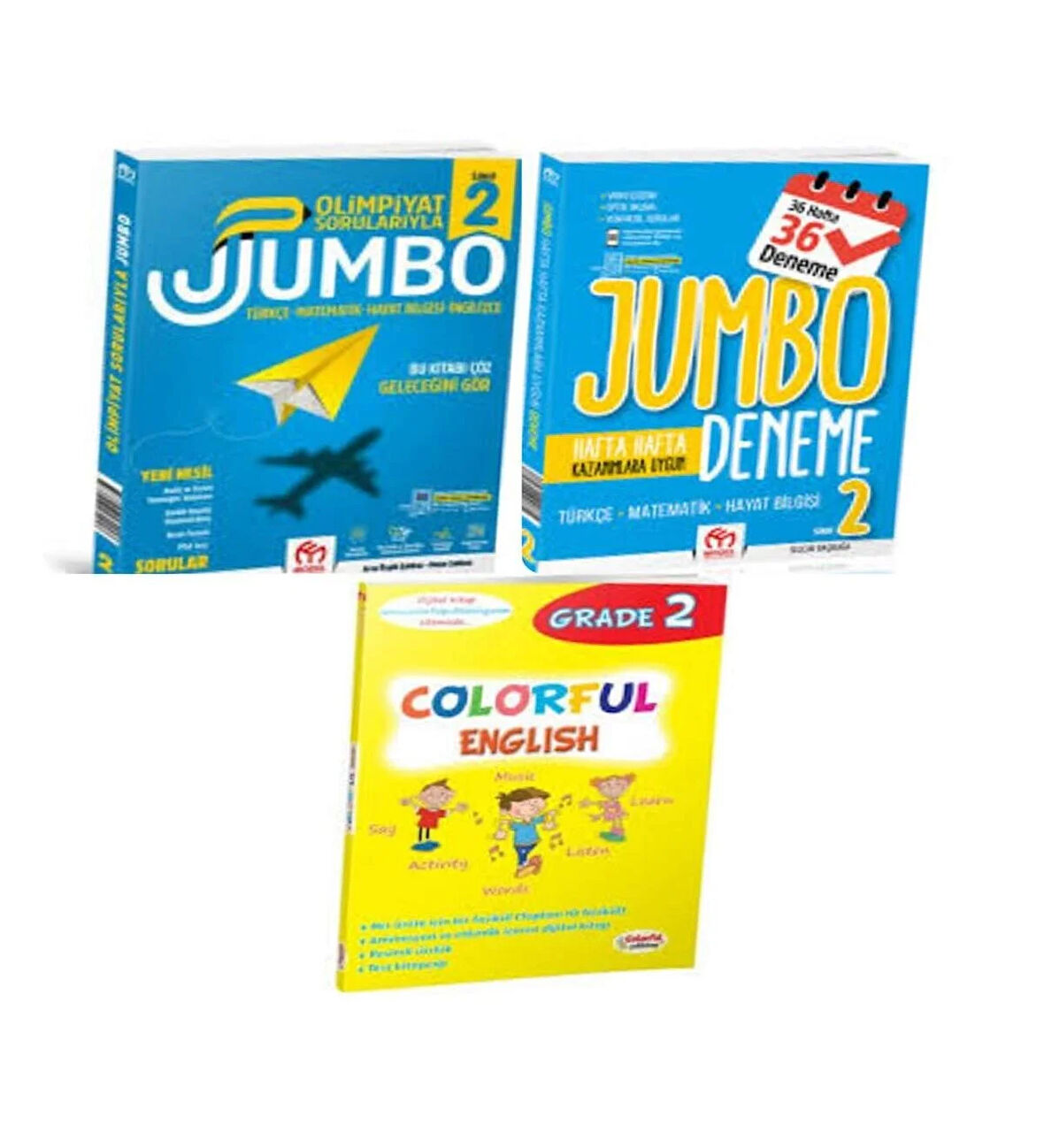 2. Sınıf Olimpiyat Sorularıyla Jumbo Soru Bankası+Tüm Dersler Deneme Ve Colorful English 2