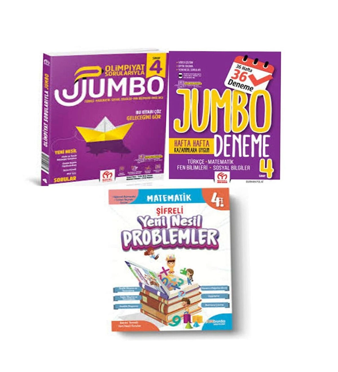 4.Sınıf Olimpiyat Sorularıyla Jumbo Soru Bankası+Tüm Dersler Deneme Ve Yeni Nesil Matematik Soruları