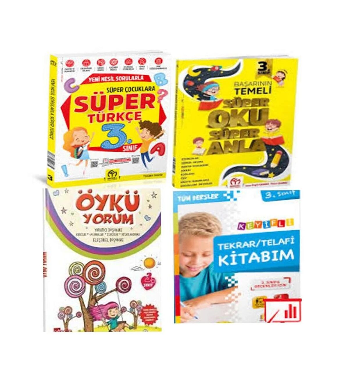 3. Sınıf Yeni Nesil Sorularla Süper Türkçe+ Süper  Oku Anla +Öykü Yorum Ve  Tekrar / Telafi Kitabım