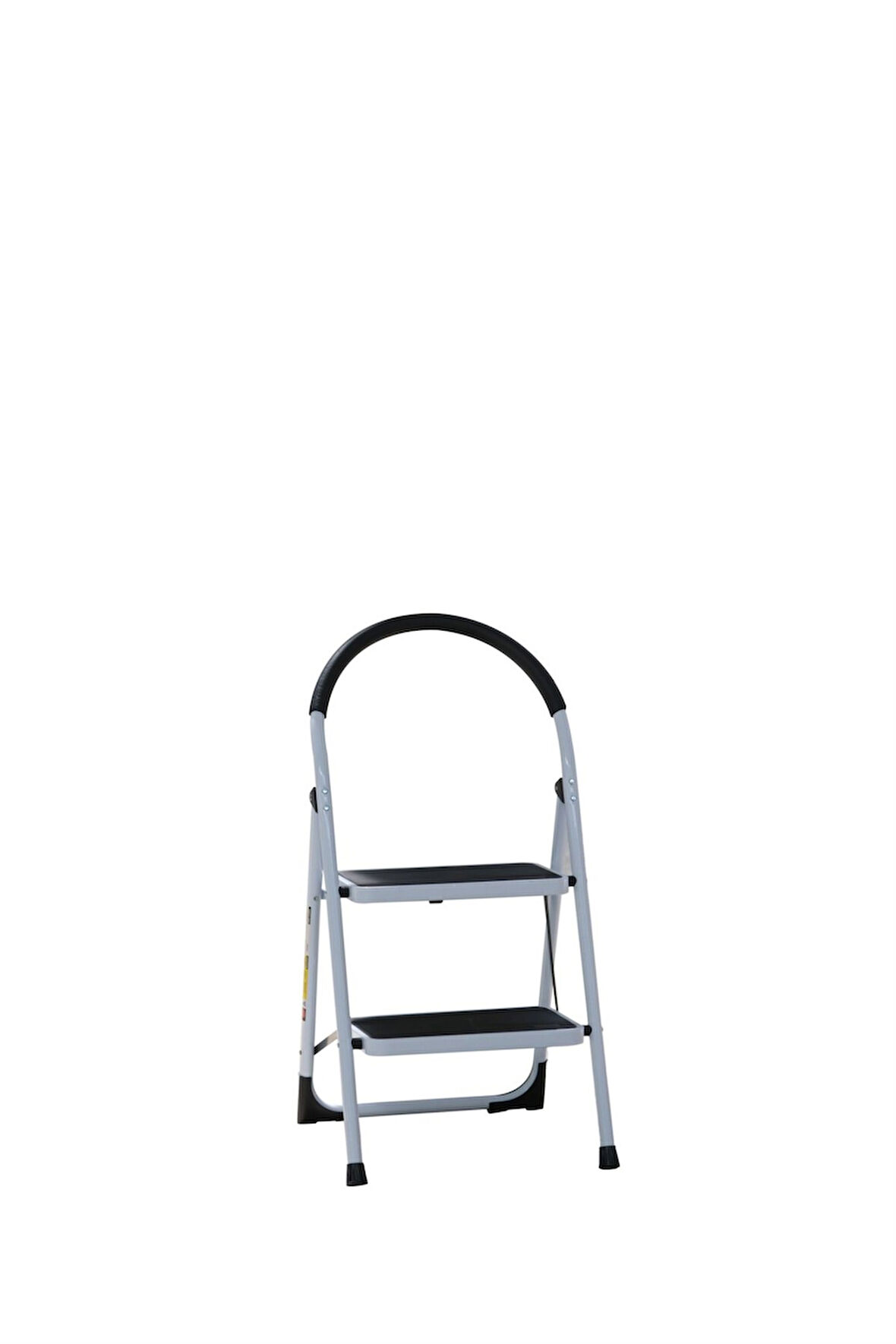 Elmas Serisi - Beyaz - 2 Basamaklı - Katlanır Lüks Ev Tipi Metal Merdiven