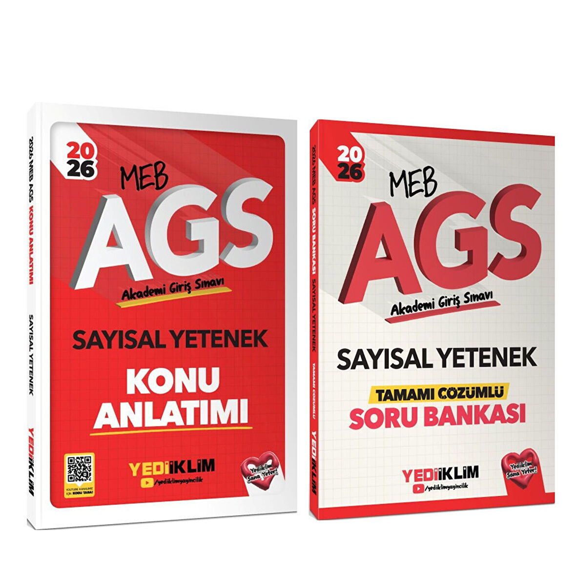 Yediiklim 2026 MEB AGS Sayısal Yetenek Konu Anlatımı ve Soru Bankası Seti 2 Kitap