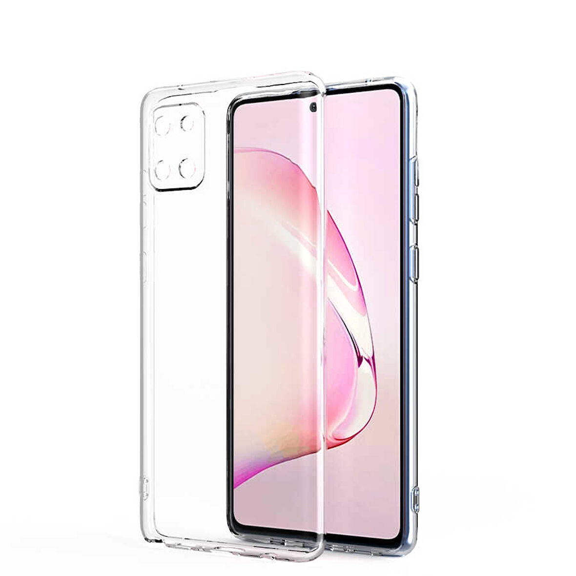 Samsung Galaxy A81 (Note 10 Lite) Uyumlu kamera korumalı Yumuşak Dokulu ve Şık Koruma Şeffaf Kılıf