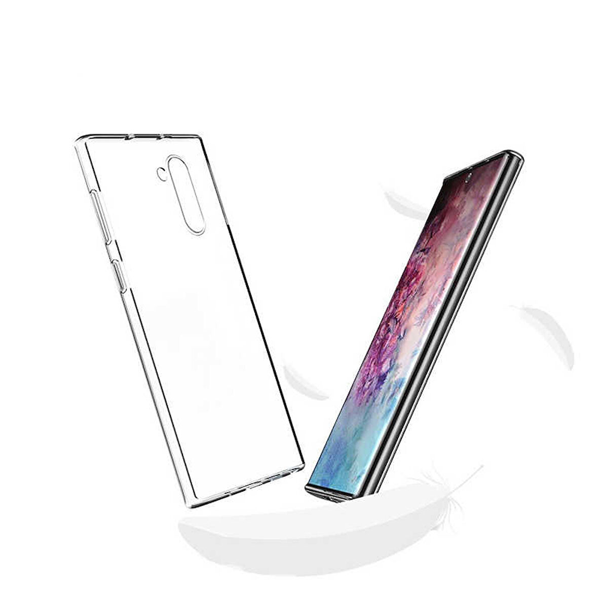 Samsung Galaxy Note 10 Uyumlu kamera korumalı Yumuşak Dokulu ve Şık Koruma Şeffaf Kılıf