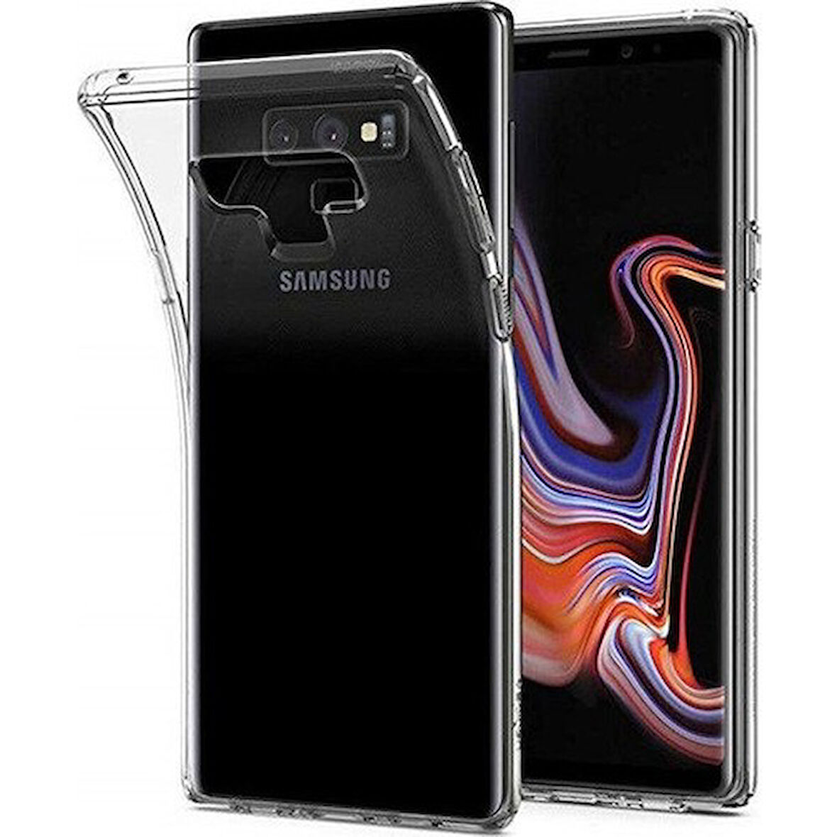 Samsung Galaxy Note 9 Uyumlu kamera korumalı Yumuşak Dokulu ve Şık Koruma Şeffaf Kılıf