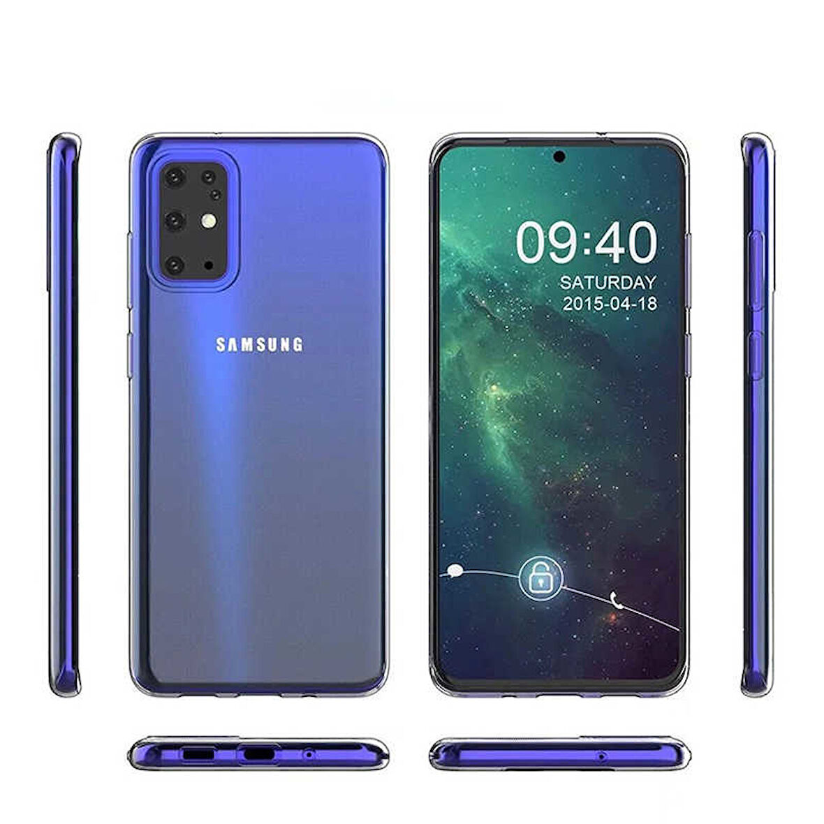 Samsung Galaxy A91 (S10 Lite) Uyumlu kamera korumalı Yumuşak Dokulu ve Şık Koruma Şeffaf Kılıf