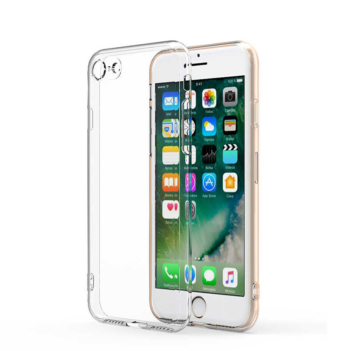 Apple iPhone 7 Uyumlu kamera korumalı Yumuşak Dokulu ve Şık Koruma Şeffaf Kılıf