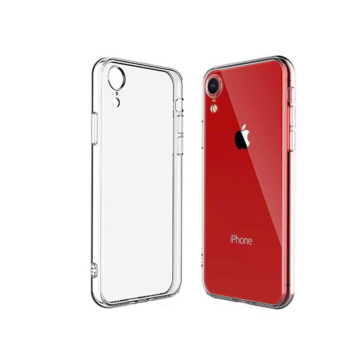 Apple iPhone XR 6.1 Uyumlu kamera korumalı Yumuşak Dokulu ve Şık Koruma Şeffaf Kılıf