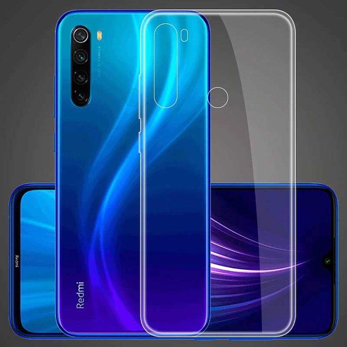 Xiaomi Redmi Note 8 Uyumlu kamera korumalı Yumuşak Dokulu ve Şık Koruma Şeffaf Kılıf