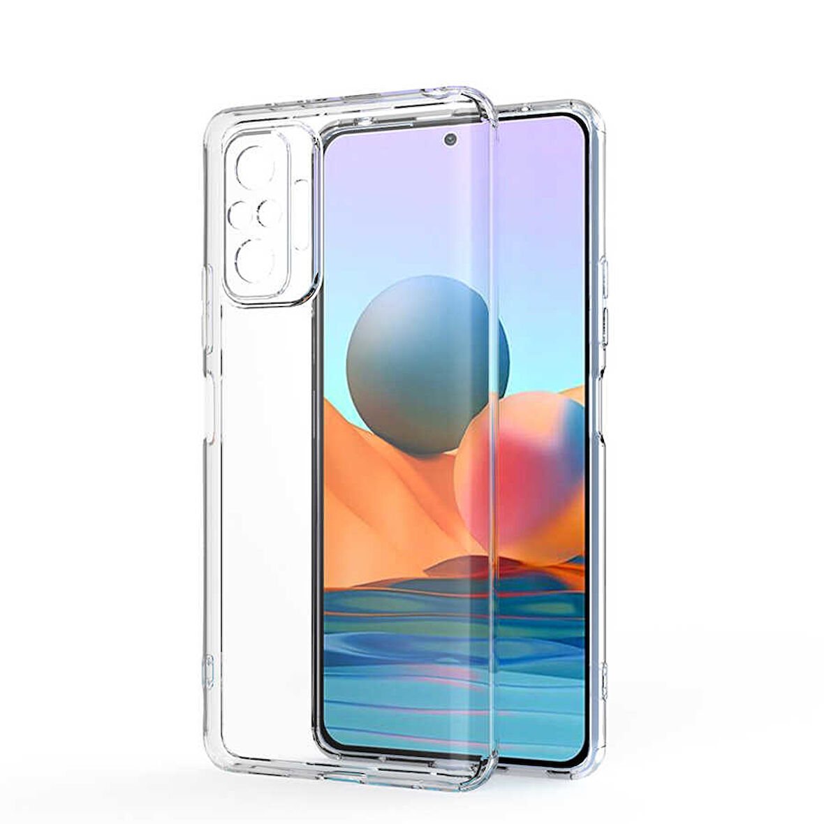 Xiaomi Redmi Note 10 Pro Uyumlu kamera korumalı Yumuşak Dokulu ve Şık Koruma Şeffaf Kılıf