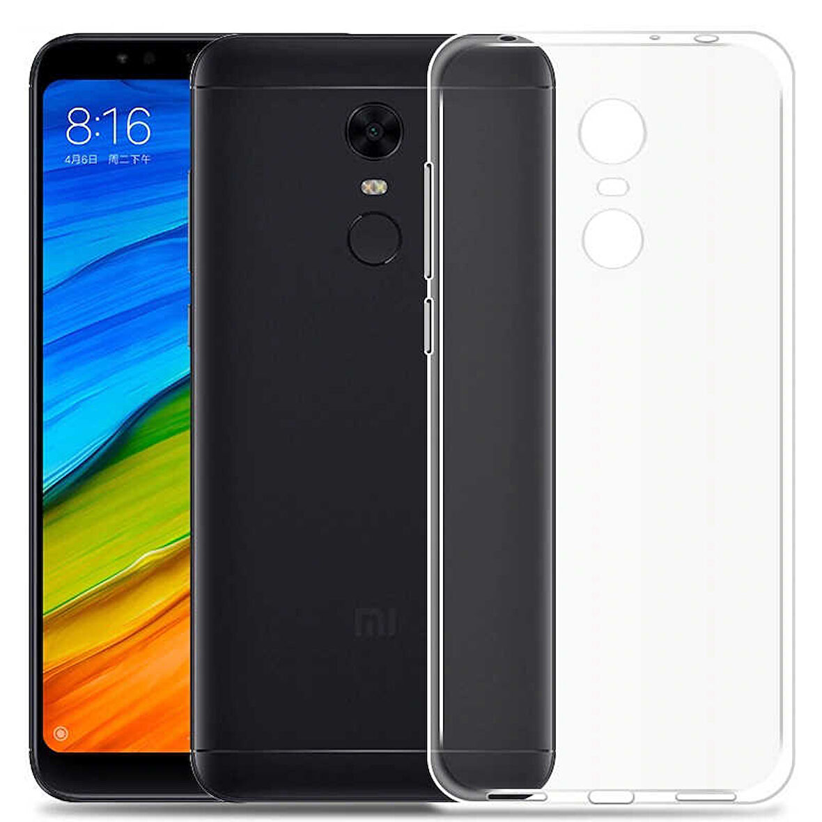 Xiaomi Redmi 5 Plus Uyumlu kamera korumalı Yumuşak Dokulu ve Şık Koruma Şeffaf Kılıf