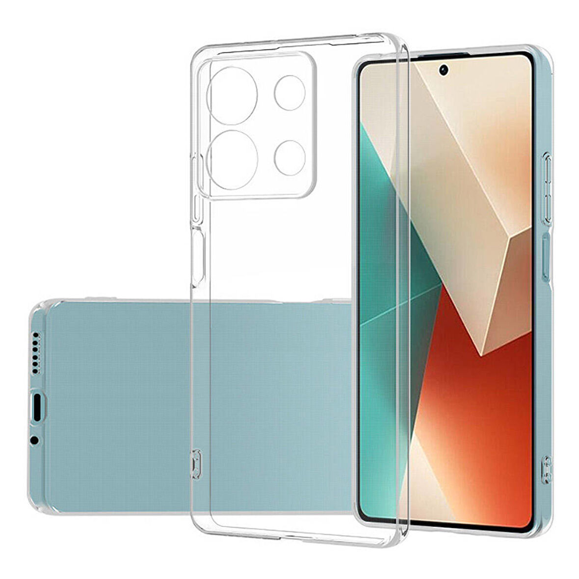 Xiaomi Redmi Note 13 Pro 5G Uyumlu kamera korumalı Yumuşak Dokulu ve Şık Koruma Şeffaf Kılıf