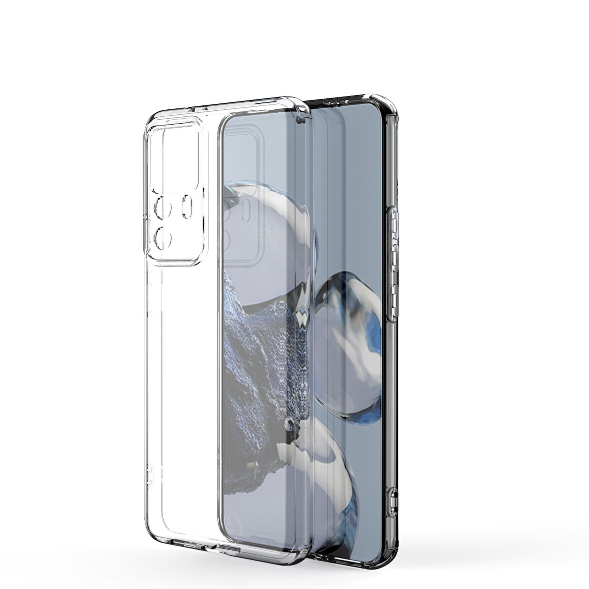 Xiaomi Mi 12T Uyumlu kamera korumalı Yumuşak Dokulu ve Şık Koruma Şeffaf Kılıf