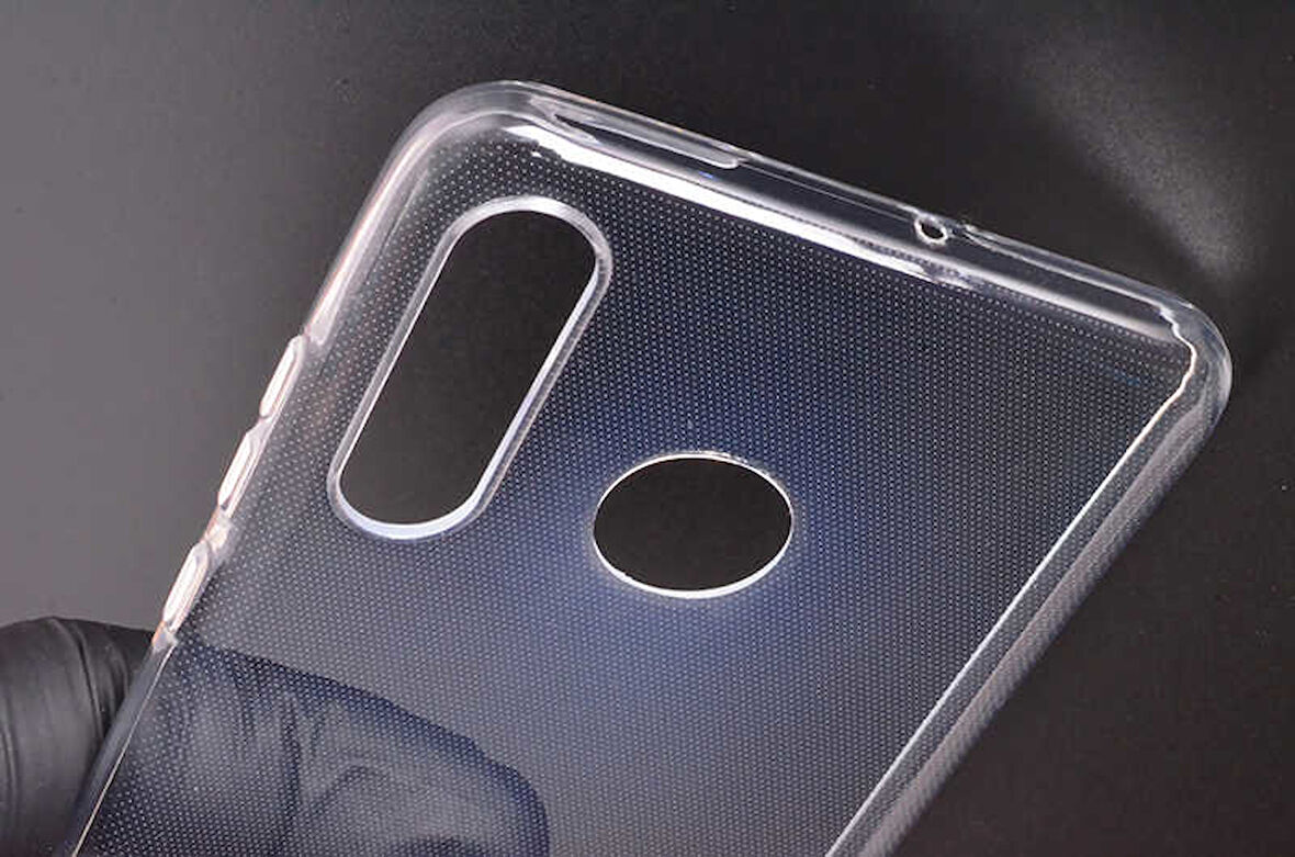 Huawei P30 Lite Uyumlu kamera korumalı Yumuşak Dokulu ve Şık Koruma Şeffaf Kılıf