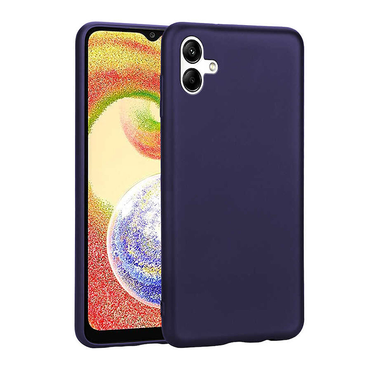 Samsung Galaxy A04 Uyumlu Kılıf Esnek ve Darbe Emici Renkli Koruyucu Kapak