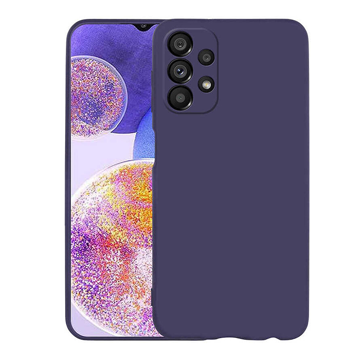 Samsung Galaxy A23 Uyumlu Kılıf Esnek ve Darbe Emici Renkli Koruyucu Kapak