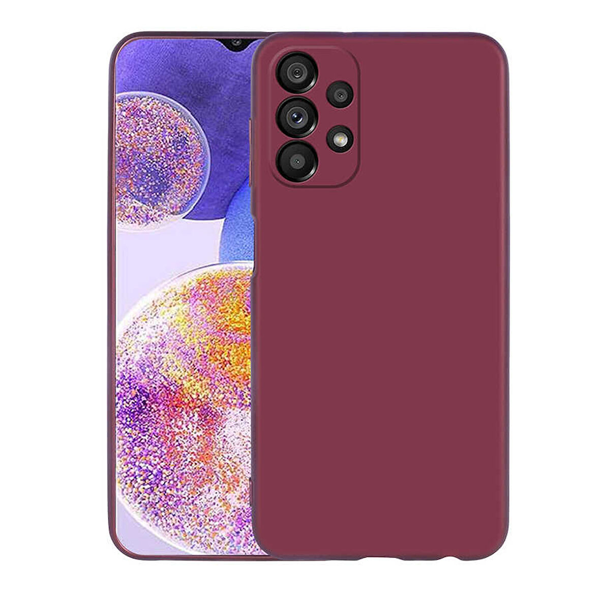 Samsung Galaxy A23 Uyumlu Kılıf Esnek ve Darbe Emici Renkli Koruyucu Kapak