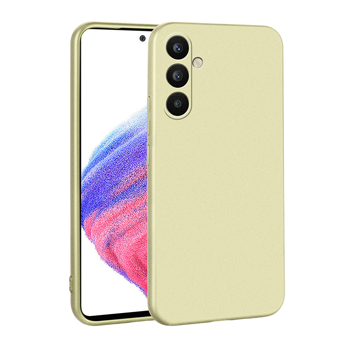 Samsung Galaxy A34 Uyumlu Kılıf Esnek ve Darbe Emici Renkli Koruyucu Kapak