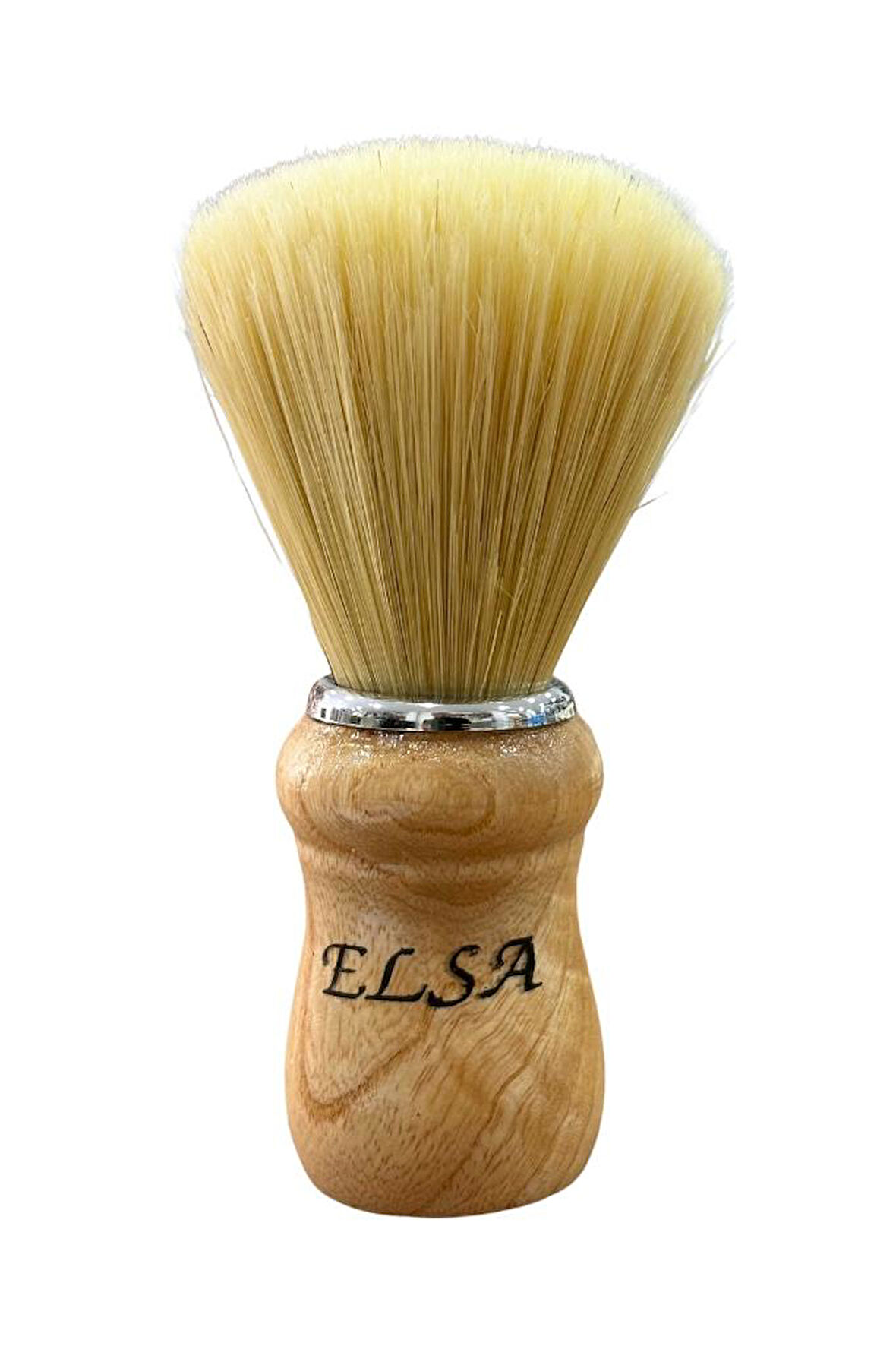 ELSA Premium Küçük Boy Sakal Fırçası Açık Renk Ahşap Sap