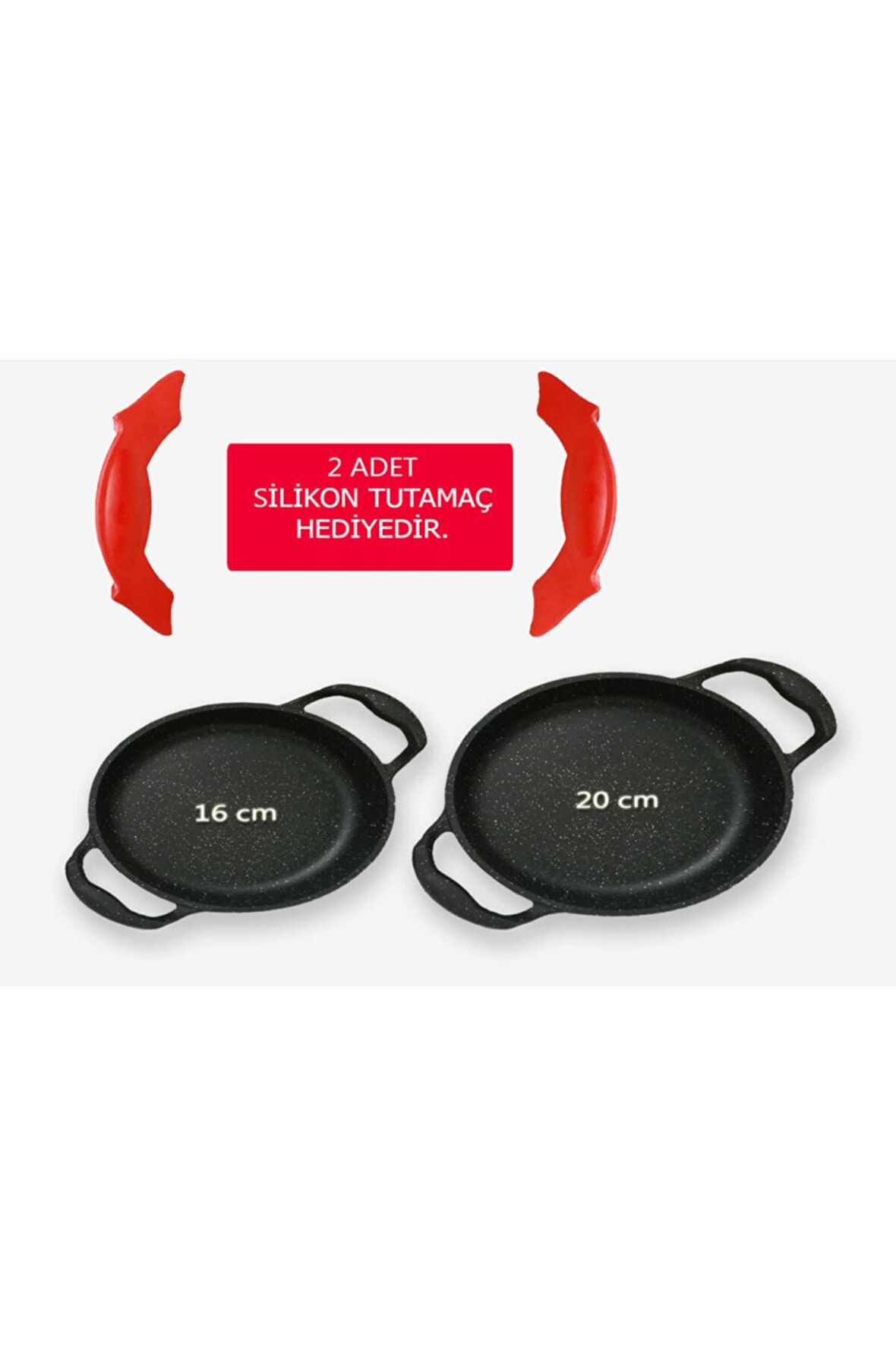 Döküm Granit Sahan Seti 18 Cm Ve 20 Cm