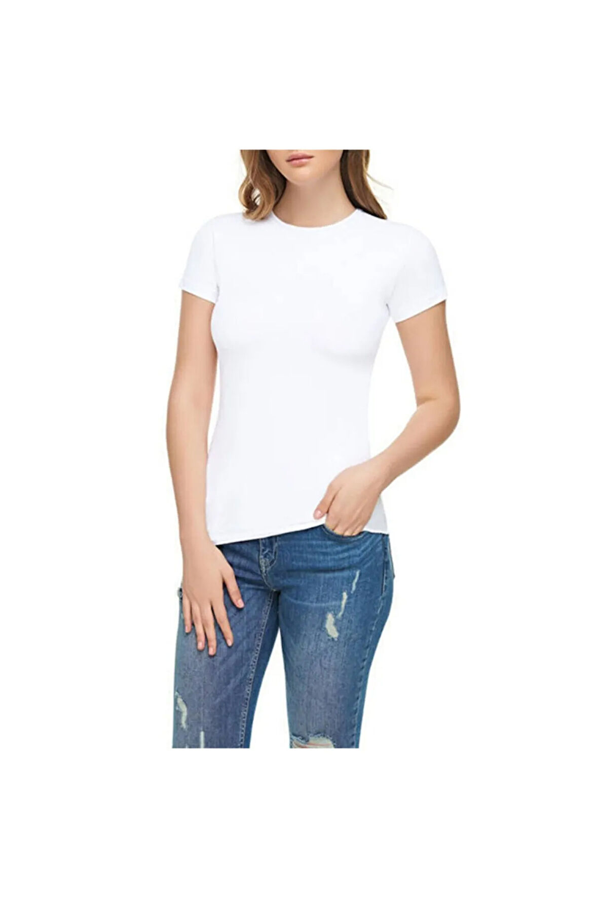 Elt2202 Elit Elastan Yarım Kol 3 Adet Beyaz