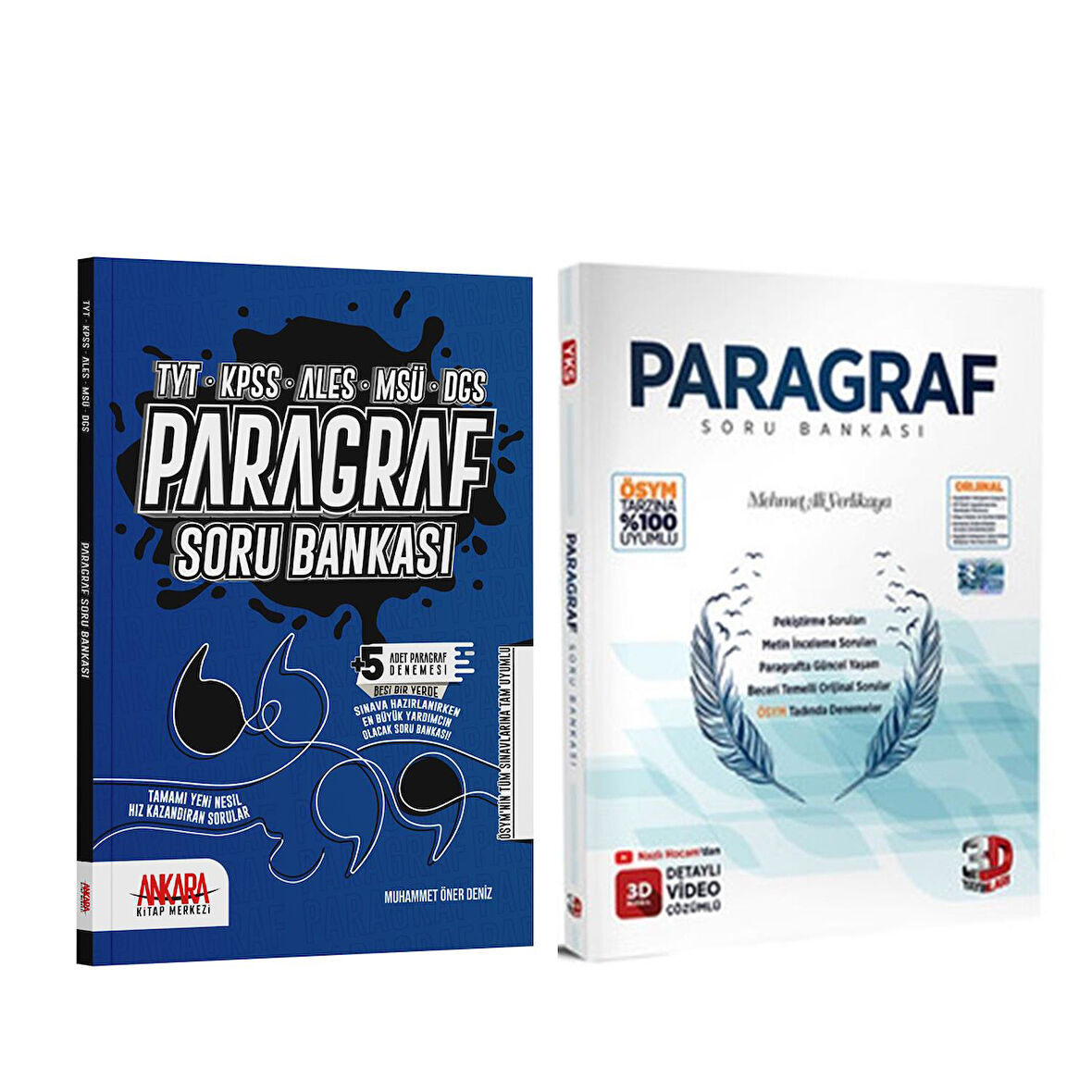 3D TYT Paragraf ve AKM Paragraf Soru Bankası Seti 2 Kitap