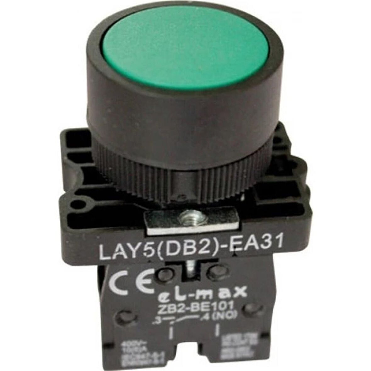 LAY5-EA31 Yeşil Plastik Yaylı Buton