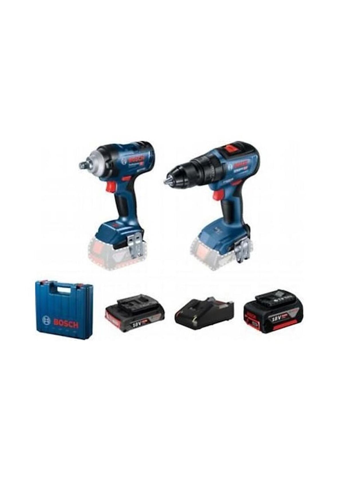 BOSCH GDS 18V-400 SOMUN SIKMA+GSB 18V-50 DELME VİDALAMA İKİLİ SET