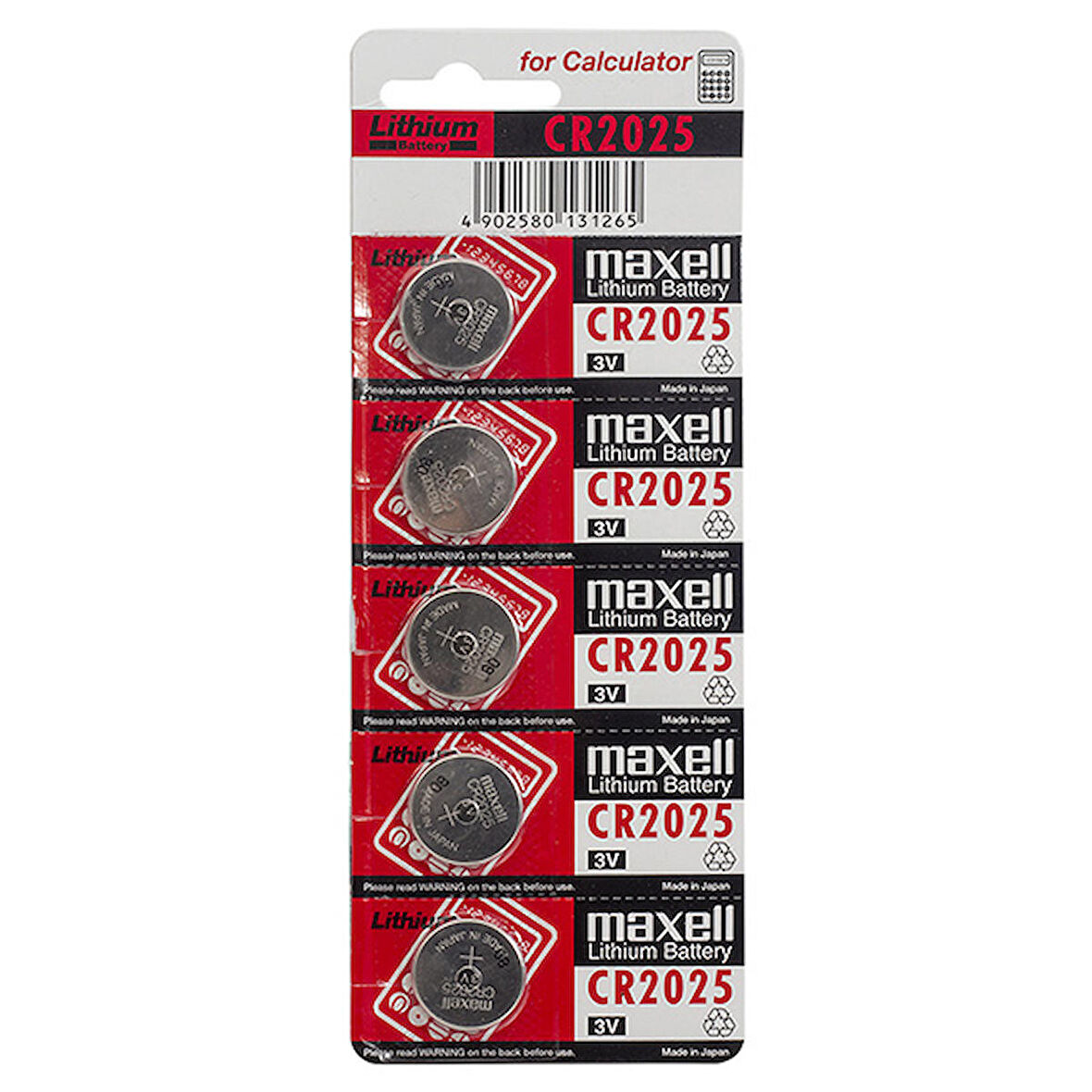 MAXELL "5 PAKET" CR2025 3 VOLT LİTYUM PARA PİL (5'Lİ 5 PAKET)