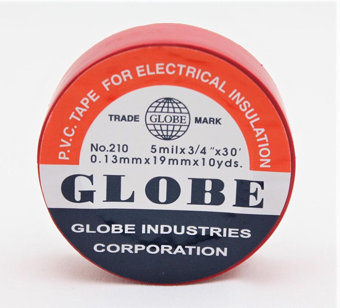 GLOBE PVC ELEKTRİK İZOLASYON BANT  "0.13x19x10Yrds"  (KIRMIZI) (500'Lü 1 KOLİ)