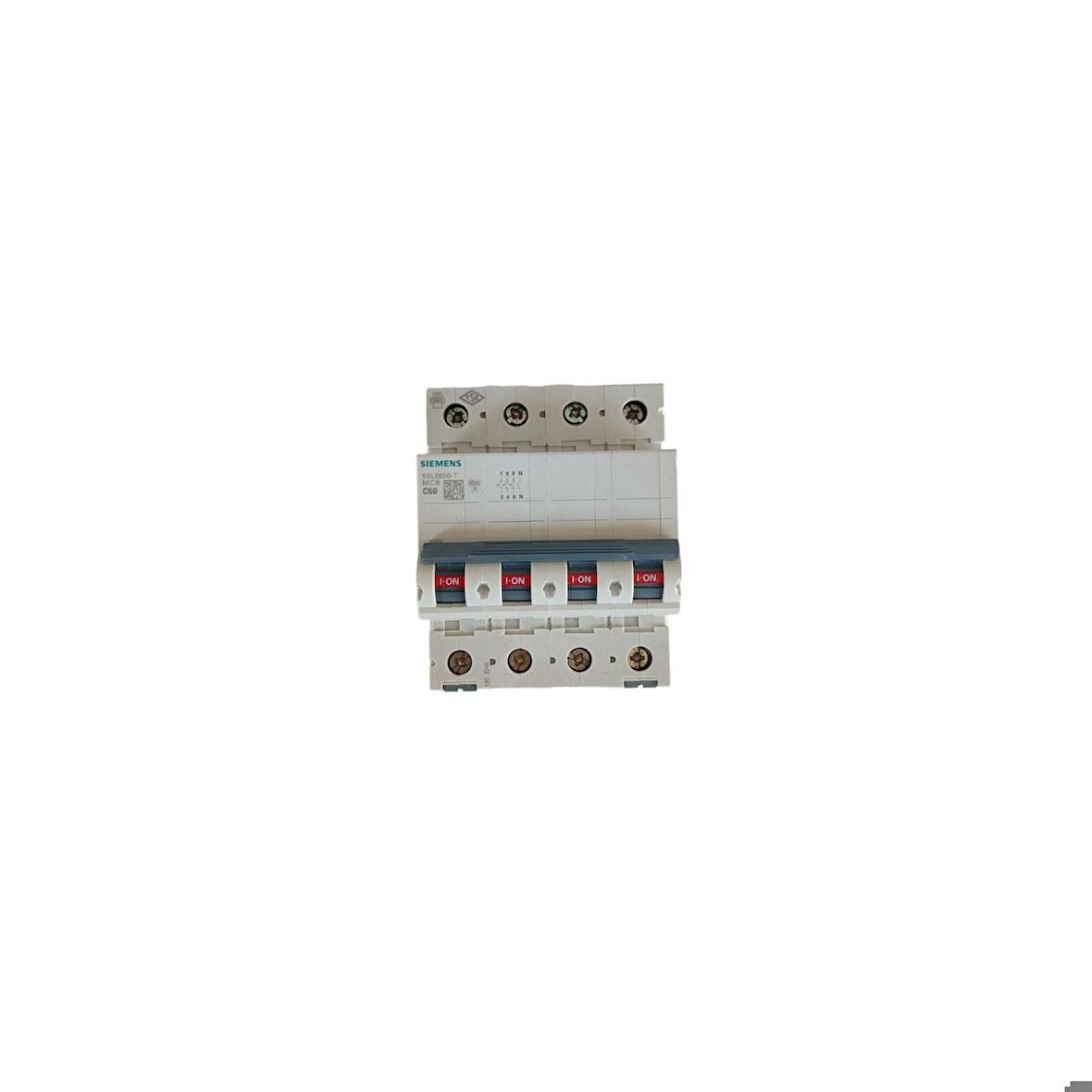 SİEMENS 5Sl6650-7 50A 3 Faz+Nötr 70 Mm Anahtarlı Otomatik Sigorta 6Ka C Tipi Yavaş Karakterli