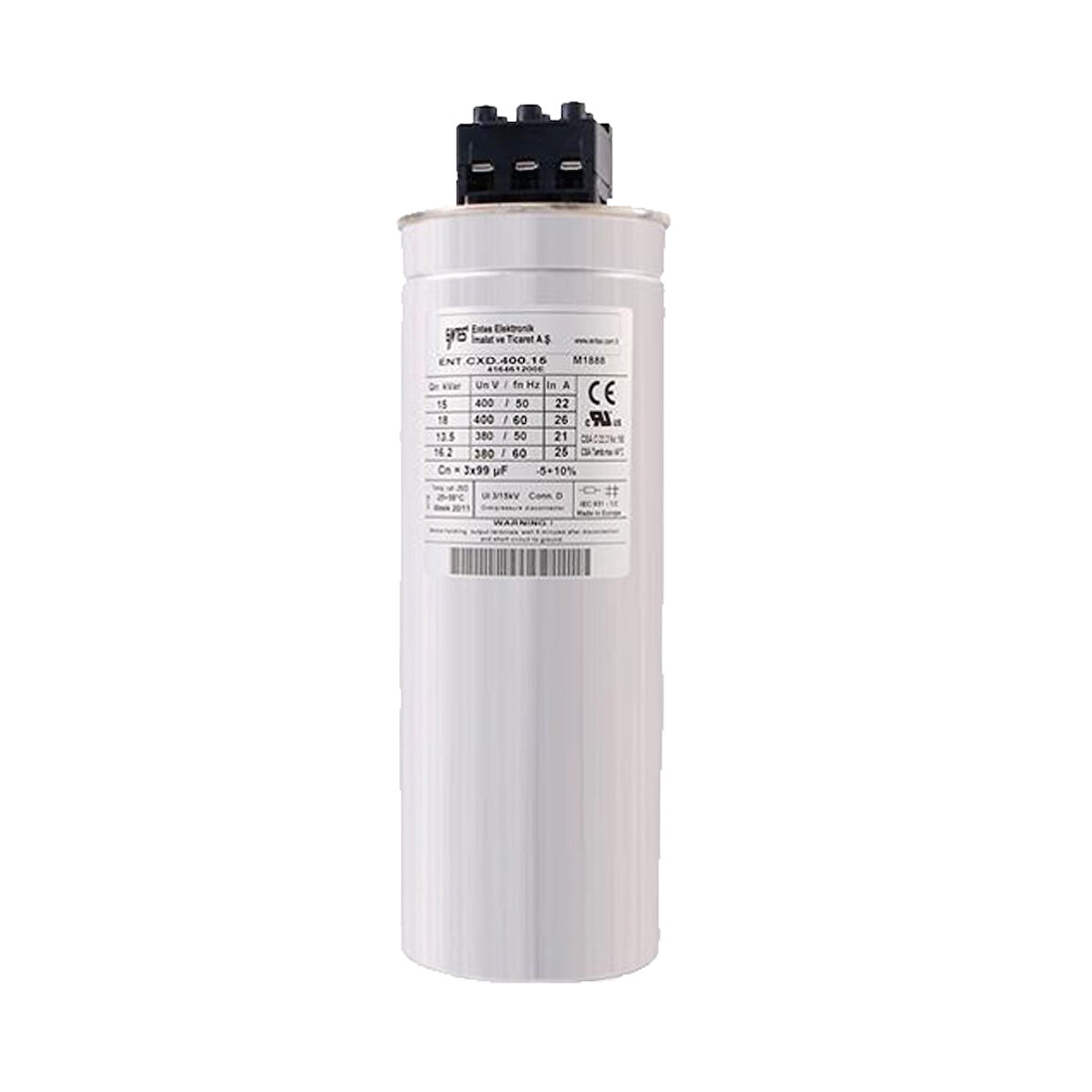 Entes M1887 12,5 Kvar 400 V Trifaze Kondansatör EnTes
