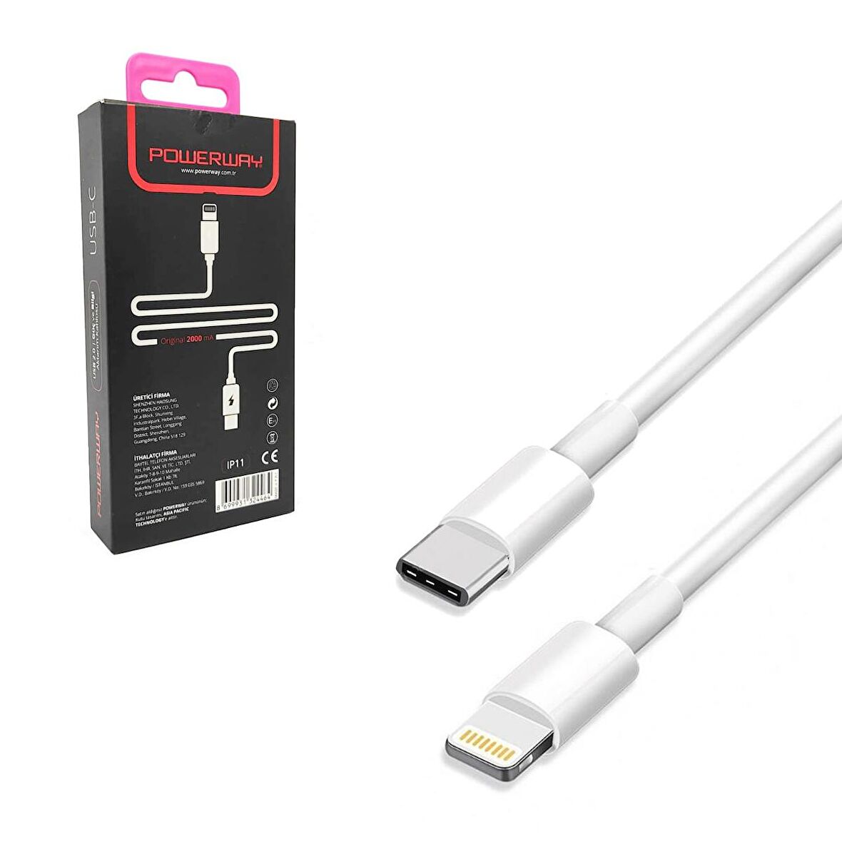 GAMMERS POWERWAY ŞARJ DATA KABLOSU TYPE-C TO İPHONE IP-11