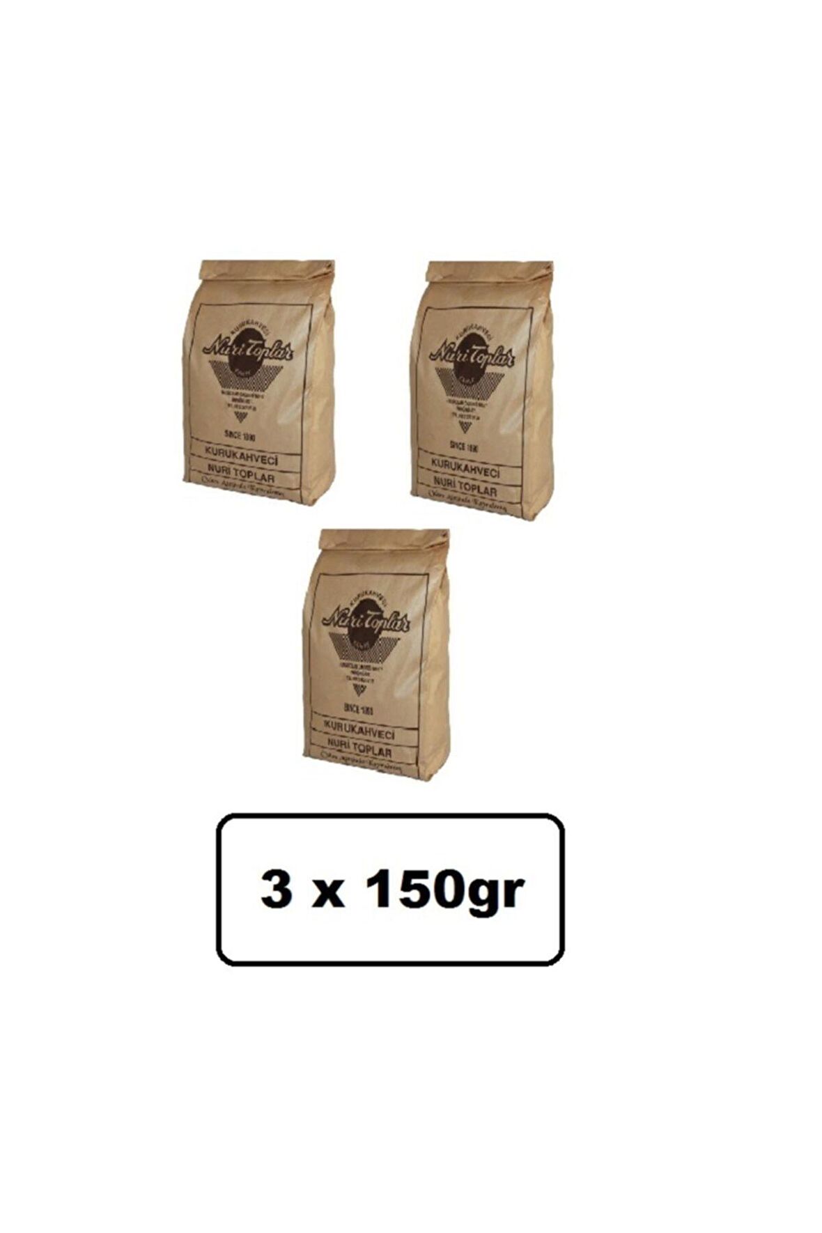 Nuri Toplar Türk Kahvesi Çekilmiş (günlük) 3x150gr