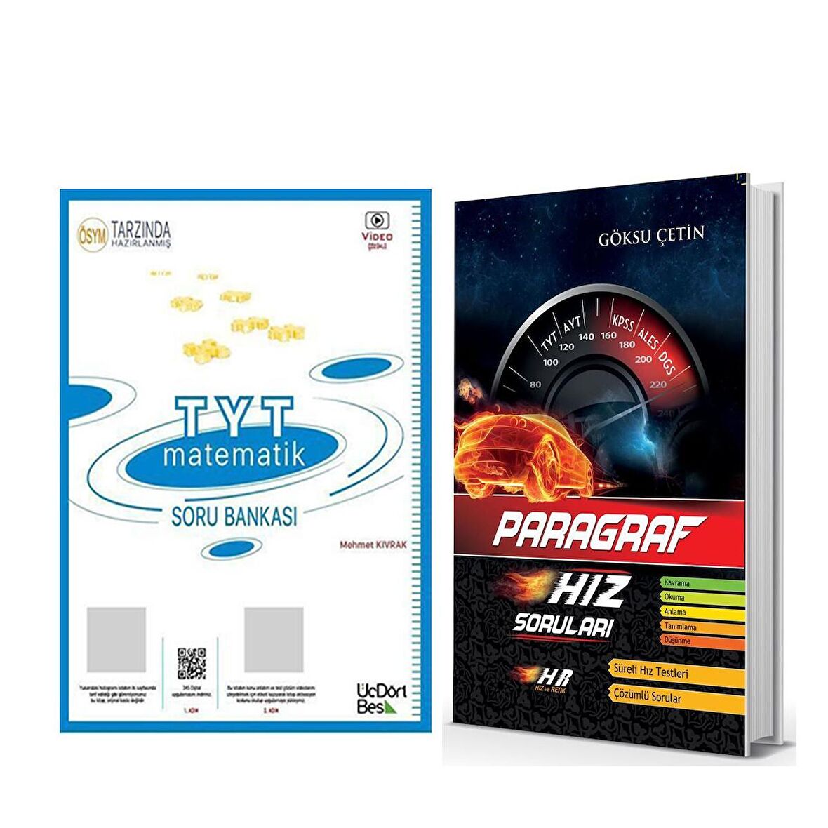 Üç Dört Beş TYT Matematik ile Hız ve Renk Paragraf Hız Soruları 2 Kitap Set