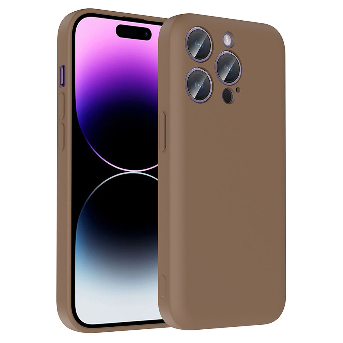 Teleplus iPhone 14 Pro Kılıf Kamera Korumalı Kartlık Hazneli Vitra Kapak