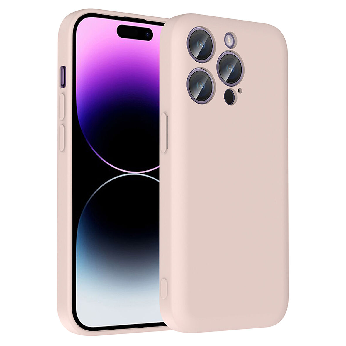 Teleplus iPhone 14 Pro Max Kılıf Kamera Korumalı Kartlık Hazneli Vitra Kapak