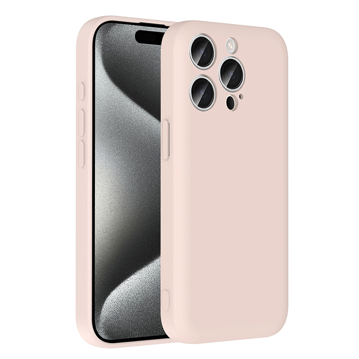 Teleplus iPhone 15 Pro Kılıf Kamera Korumalı Kartlık Hazneli Vitra Kapak