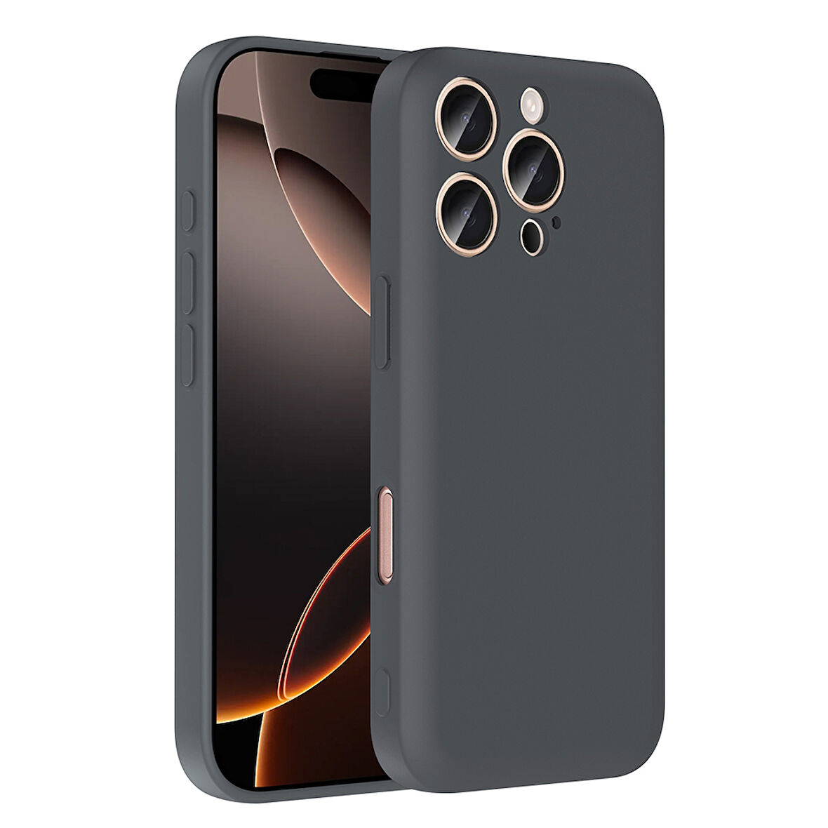 Teleplus iPhone 16 Pro Kılıf Kamera Korumalı Kartlık Hazneli Vitra Kapak