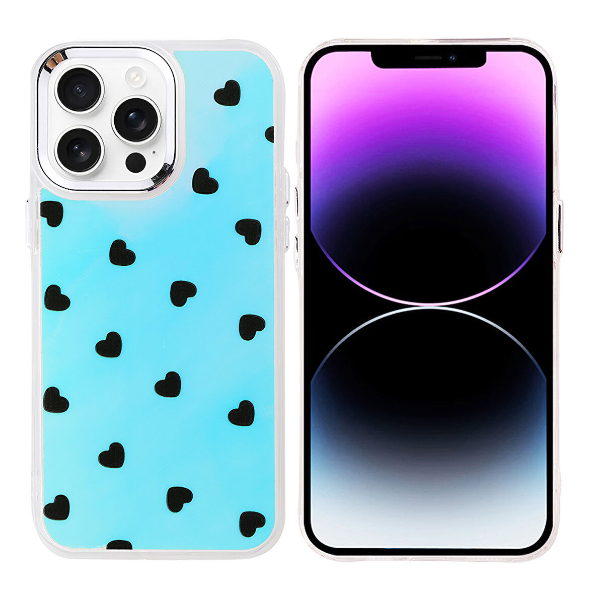 Teleplus iPhone 14 Pro Max Kılıf Hadra Lüx Desenli Kapak