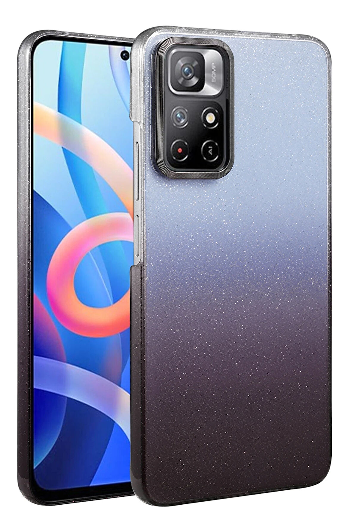 Teleplus Xiaomi Redmi Note 12 Pro 4g Kılıf Simli Shinys Glossy Renk Geçişli Kapak