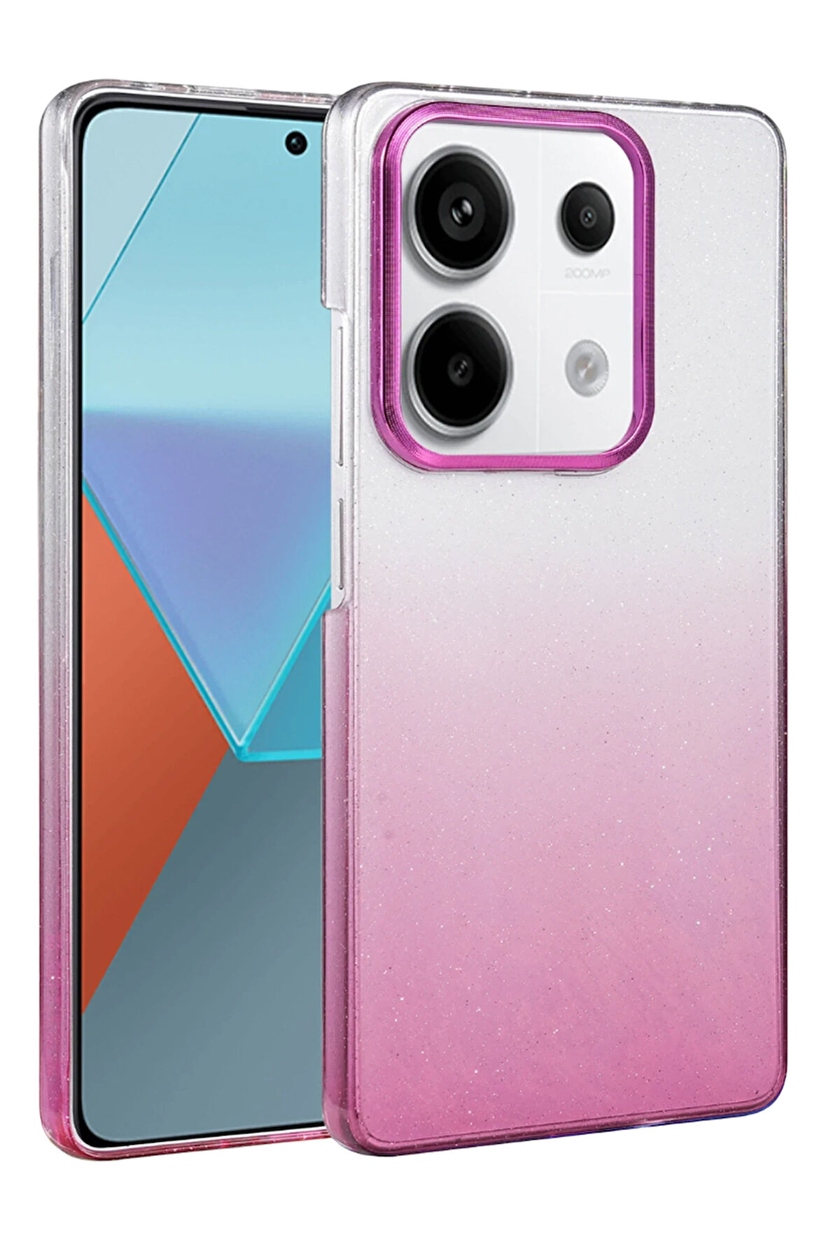 Teleplus Xiaomi Redmi Note 13 Pro 4g Kılıf Simli Shinys Glossy Renk Geçişli Kapak