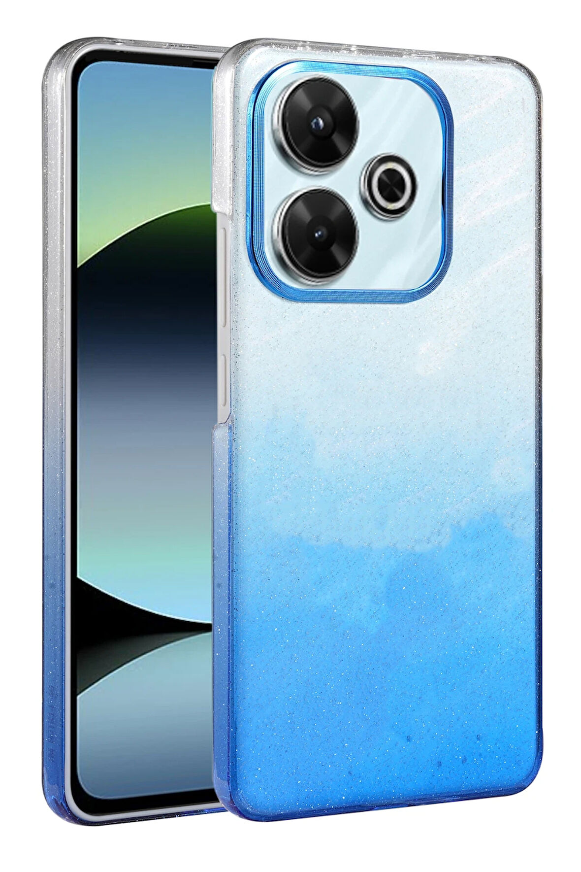 Teleplus Xiaomi Redmi 13 4g Kılıf Simli Shinys Glossy Renk Geçişli Kapak