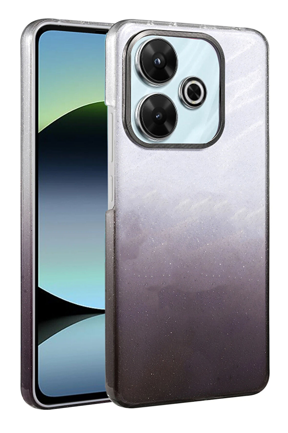 Teleplus Xiaomi Redmi 13 4g Kılıf Simli Shinys Glossy Renk Geçişli Kapak