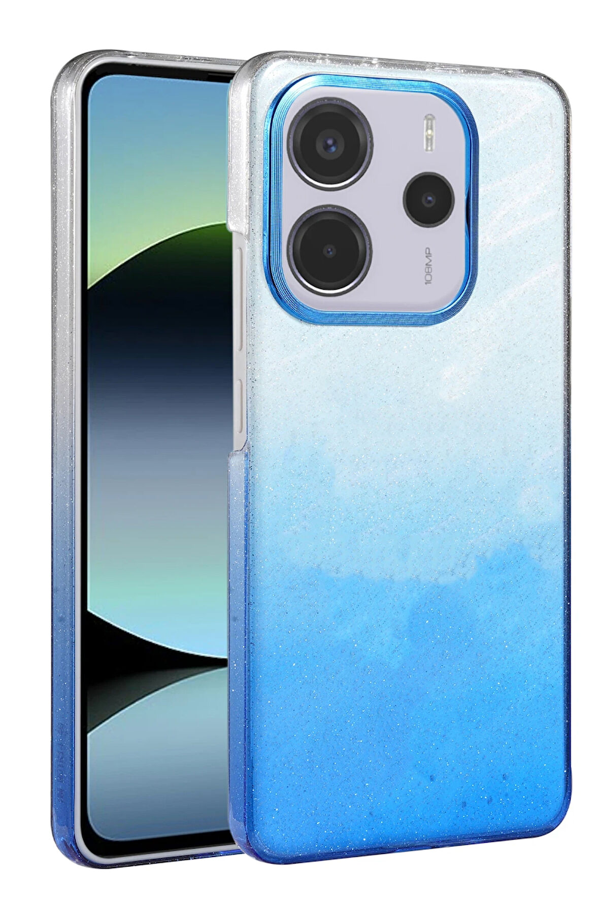 Teleplus Xiaomi Redmi Note 14 4g Kılıf Simli Shinys Glossy Renk Geçişli Kapak