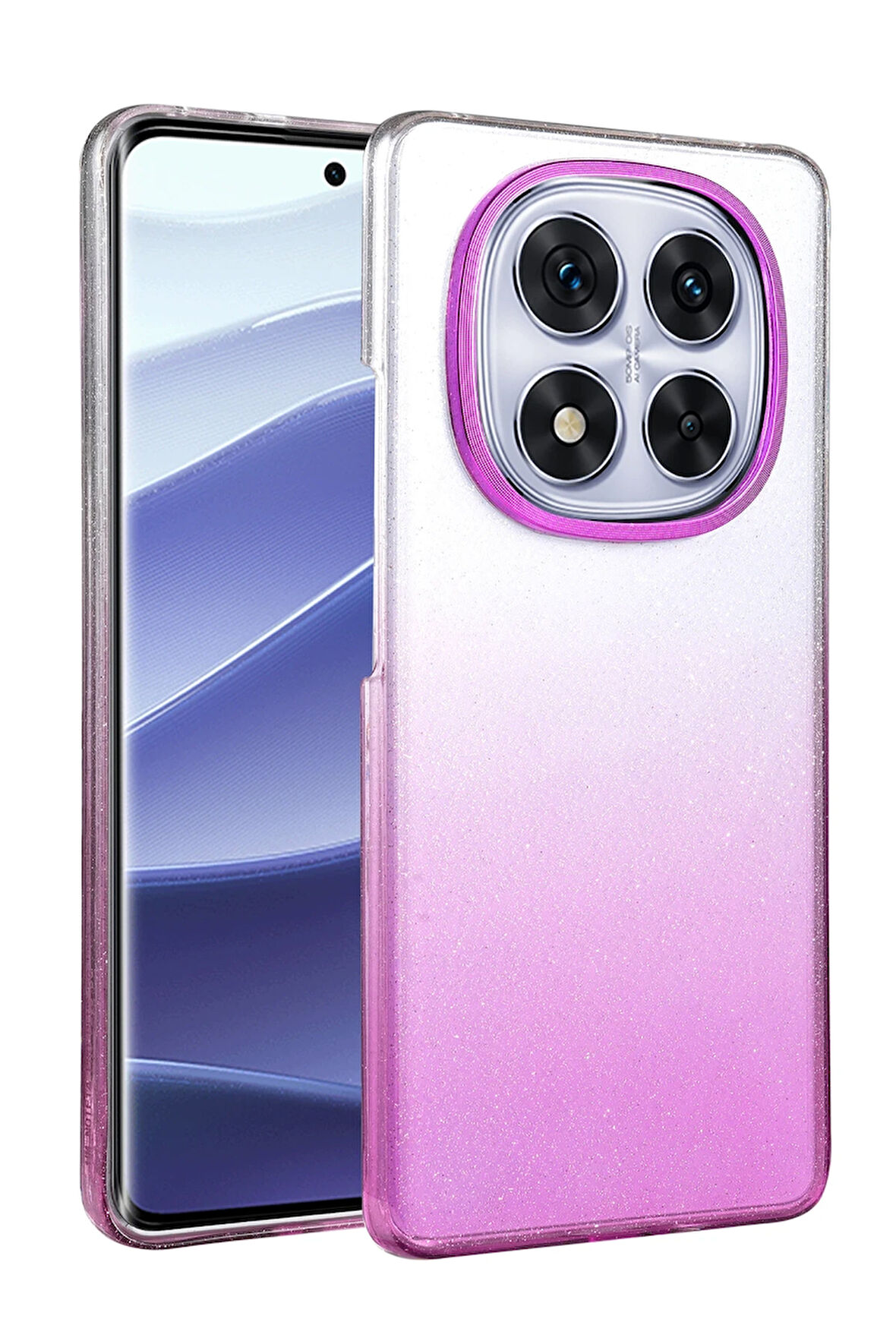 Teleplus Xiaomi Redmi Note 14 Pro Plus Kılıf Simli Shinys Glossy Renk Geçişli Kapak