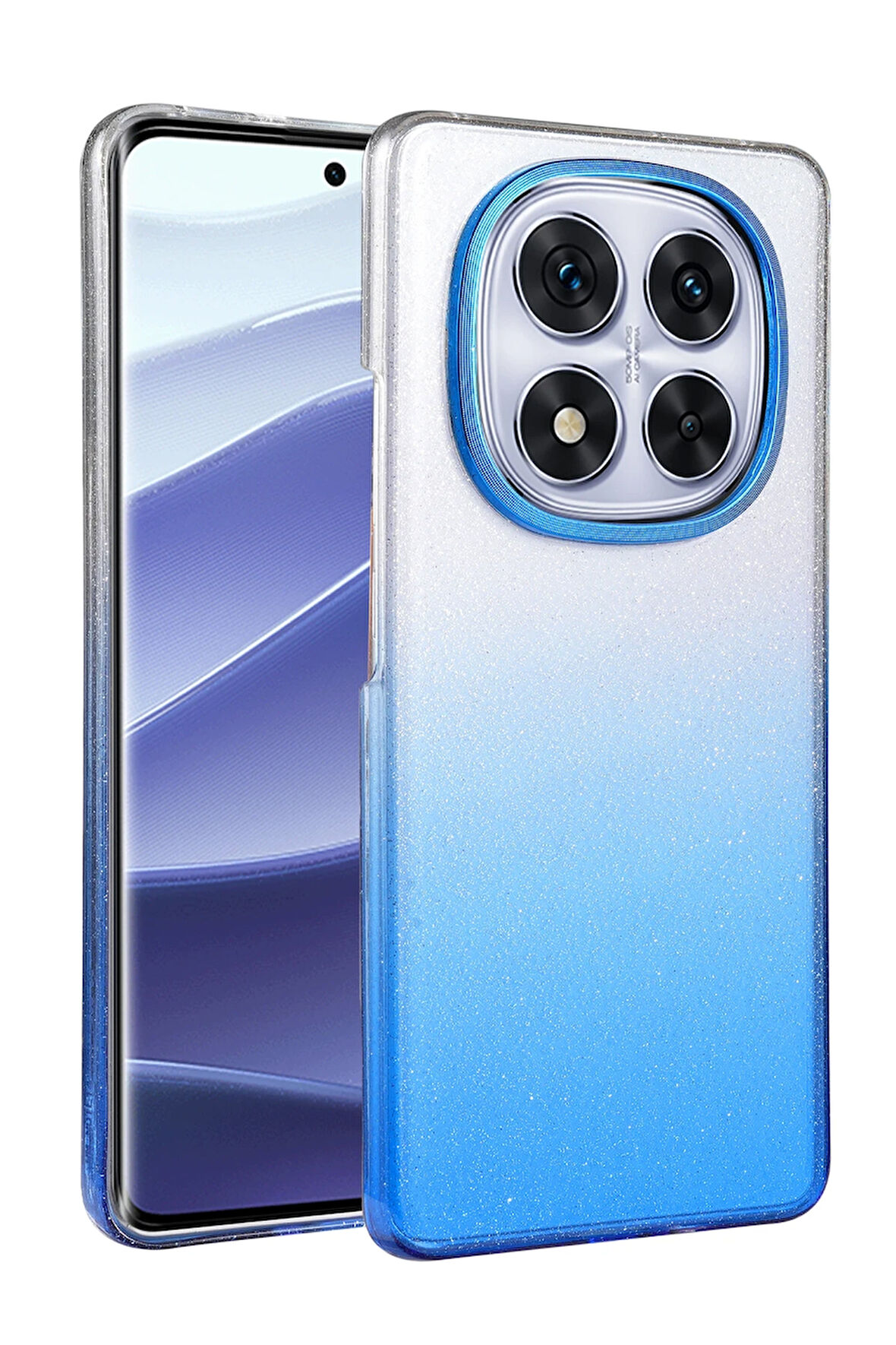 Teleplus Xiaomi Redmi Note 14 Pro Plus Kılıf Simli Shinys Glossy Renk Geçişli Kapak