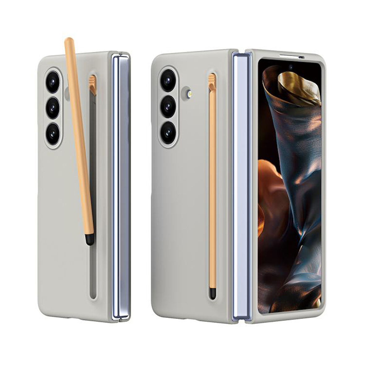 Teleplus Samsung Galaxy Z Fold 7 Kılıf Skinfeel Shockproof Kalemli Kılıf